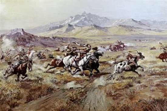 Charles M Russell WESTERN ART POSTER Horse Thieves