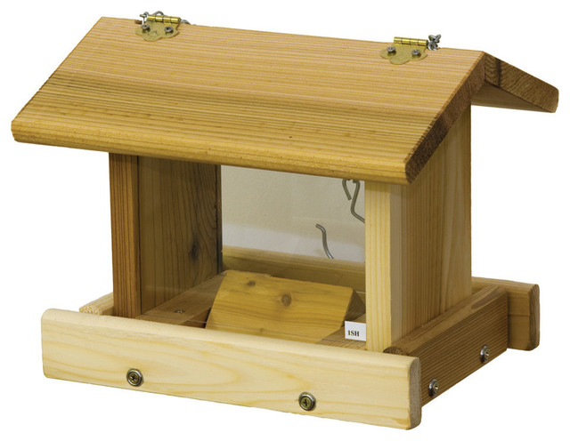 Stovall Wood 3 4 Pound Smallest Hanging Hopper Feeder With Chain