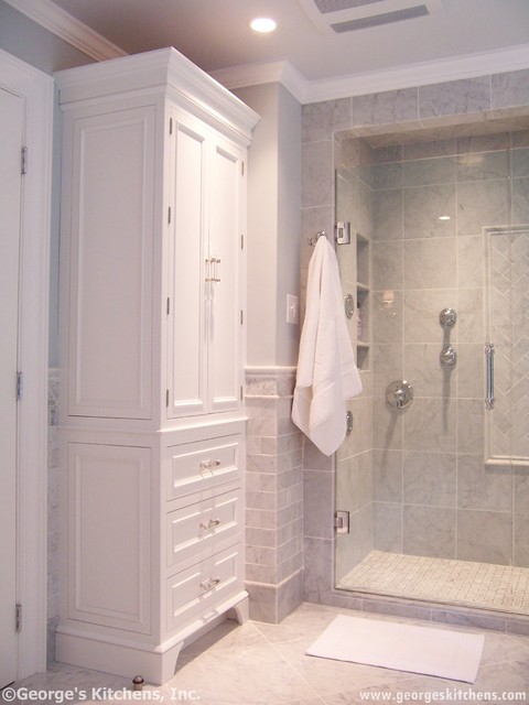 White Carrera Master Bath