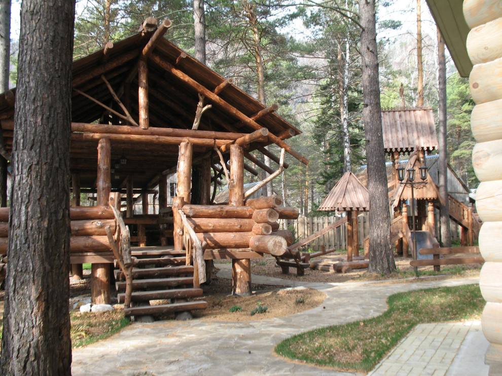 Беседки из бревна. База " МАНА ".