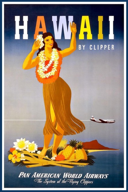 Pan-American Airways-Hawaii Canvas Wall Art