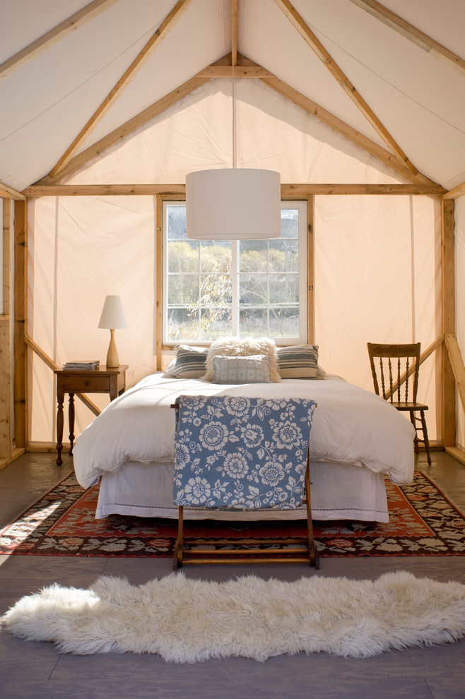 This is an example of a mid-sized country bedroom in San Francisco.