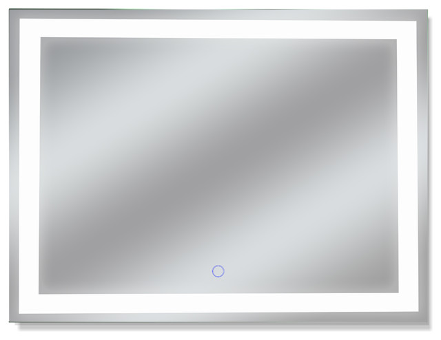 Bathroom Led Mirror With Touch On Off Dimmer And Anti Fog 48 X36