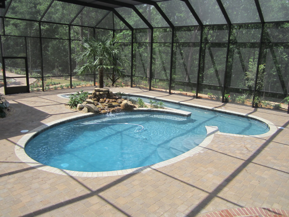 Photo of a tropical pool in Atlanta.