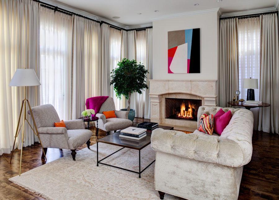 Design ideas for a contemporary family room in Chicago.