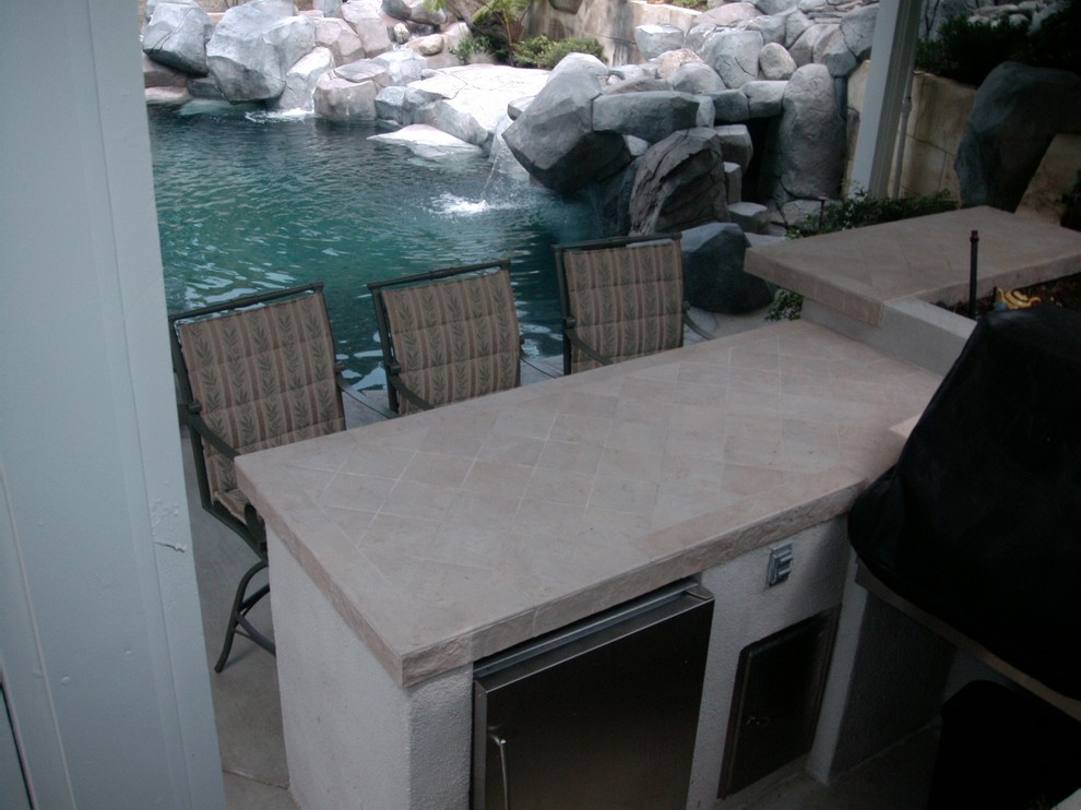 Outdoor BBQ w Refrigerator added