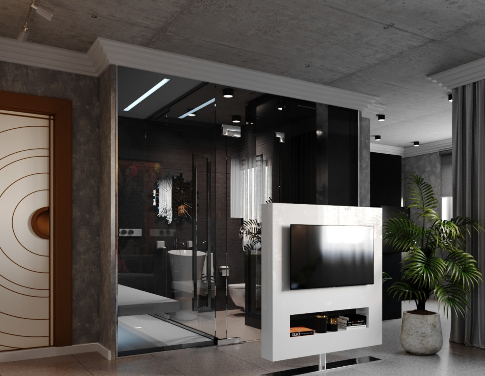 Models in party dresses - дизайн квартиры в стиле лофт и ар-деко, 54 кв.м.