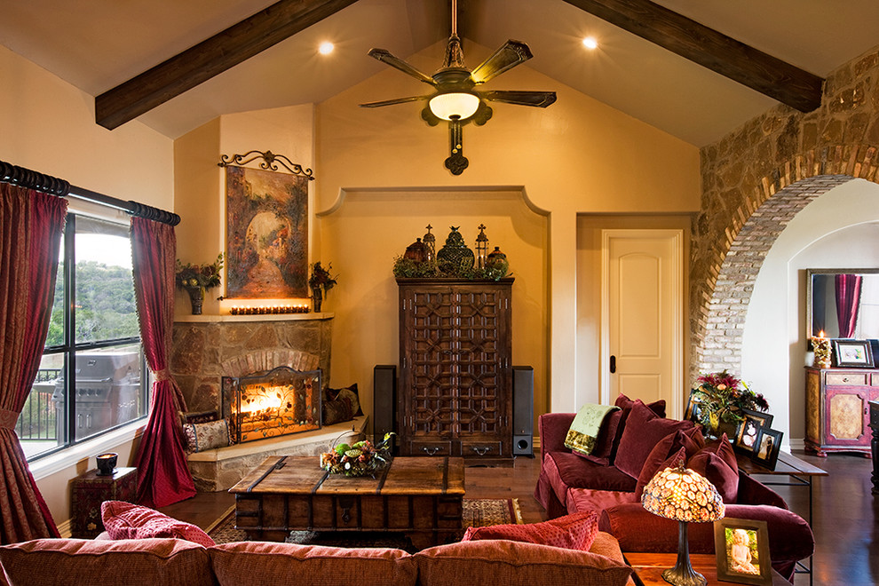 Inspiration for an expansive traditional living room in Austin.