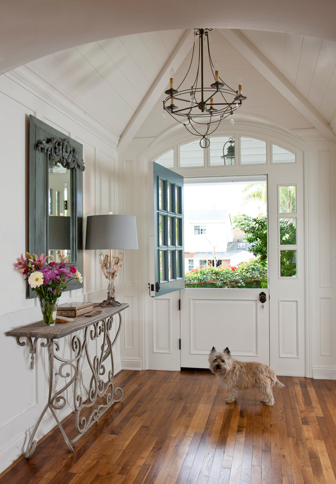 Inspiration for a traditional entryway in San Diego with a dutch front door.