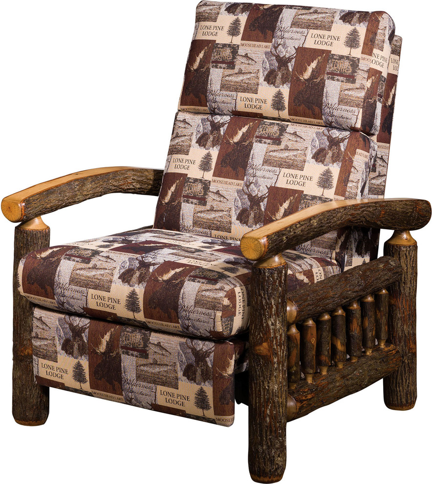 Gauge Hickory Recliner Rustic Recliner Chairs by HedgeApple Houzz