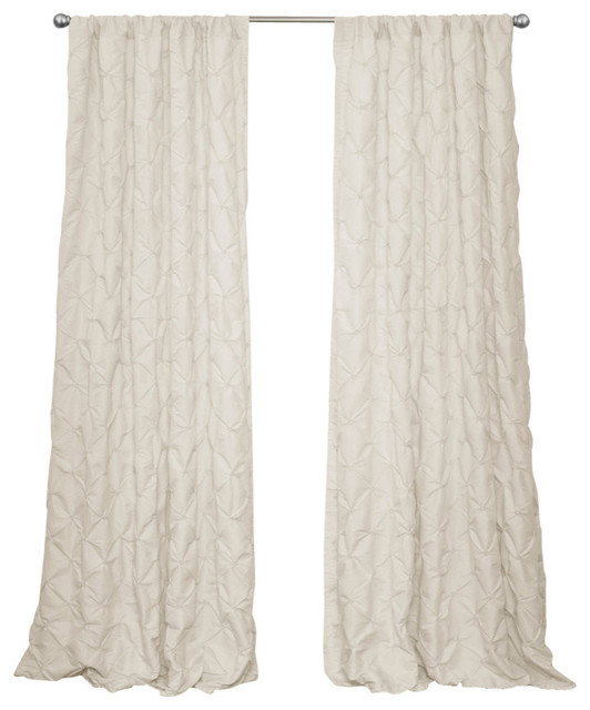 Lake Como Window Curtain Contemporary Curtains By Lush Decor Lake Como Window Panel Single Ivory 50x84