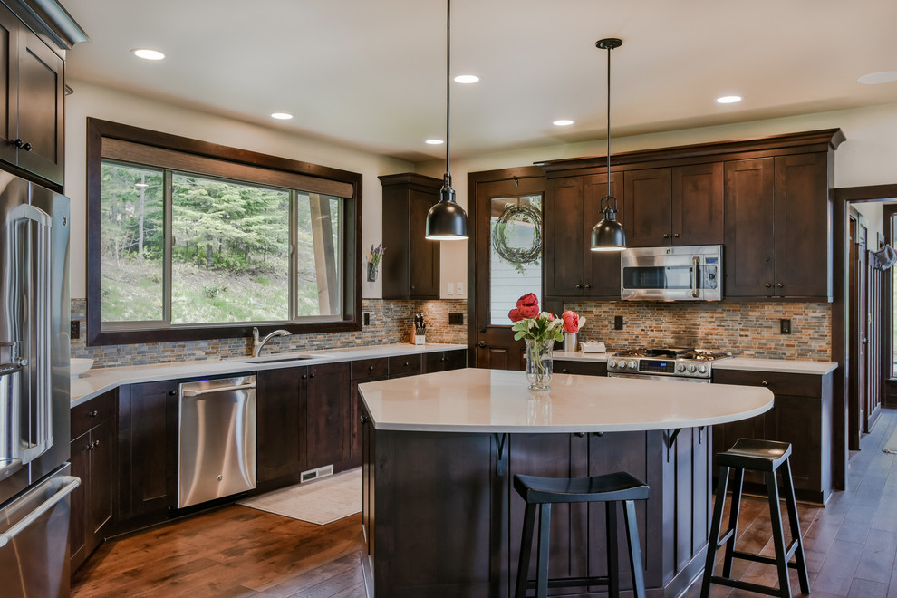 Mountain style kitchen photo in Seattle