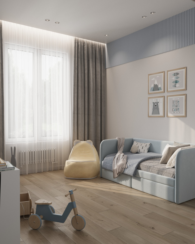 Детская комната для малыша в  постельных комнатах из проекта Дом в п.Княжий