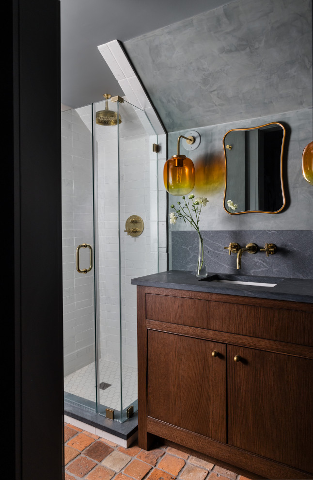 Transitional home design photo in Boston