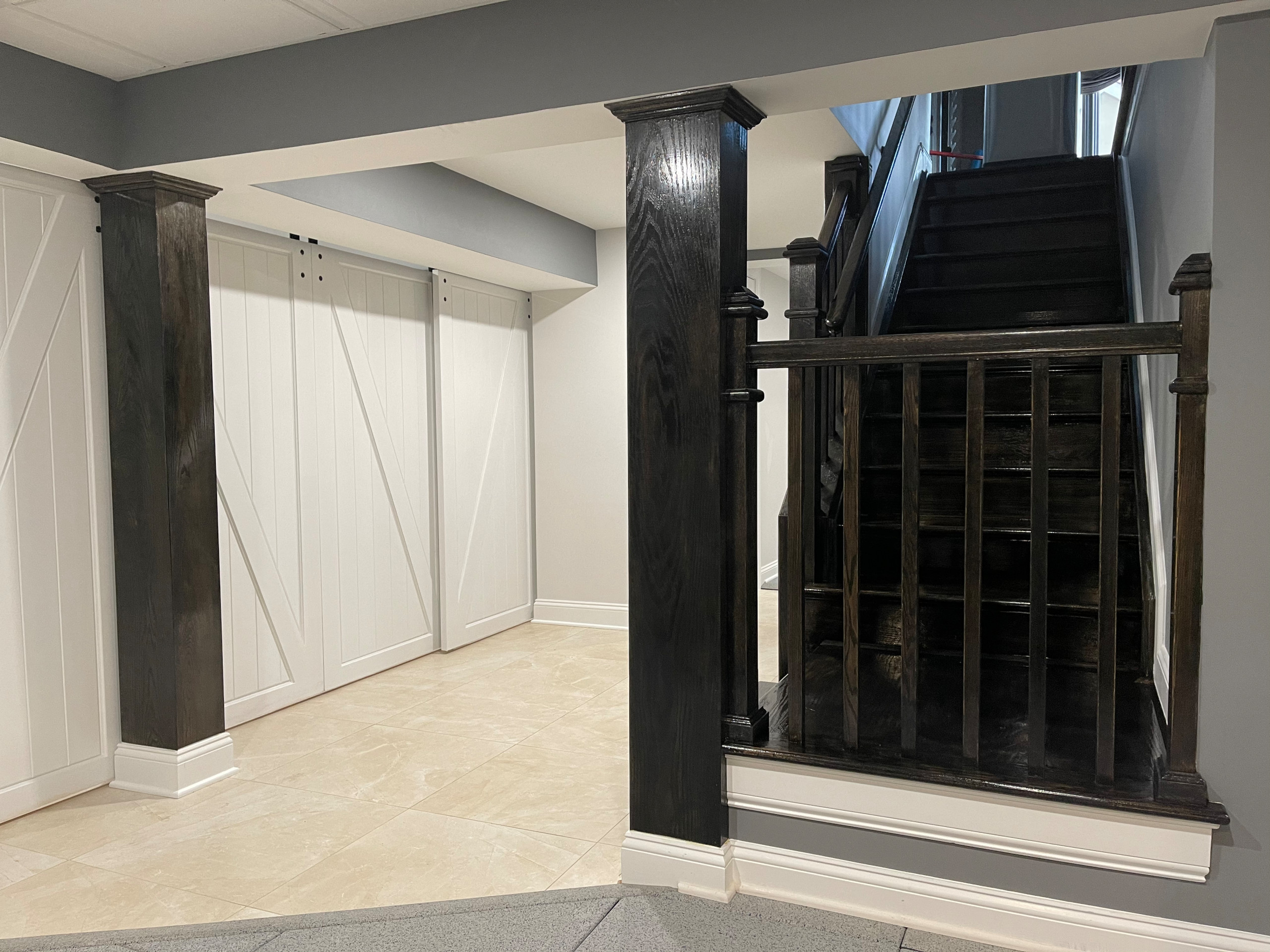 Barn doors add character to any space in the home
