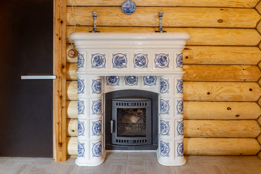 Облицовка банной печи коллекция "Русские изразцы"