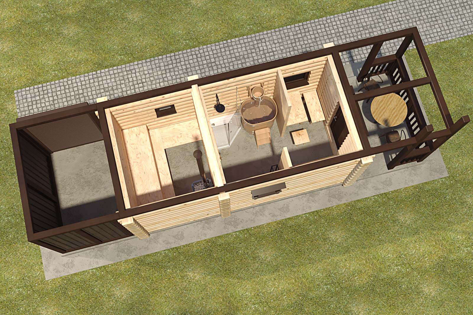 Баня - хозблок