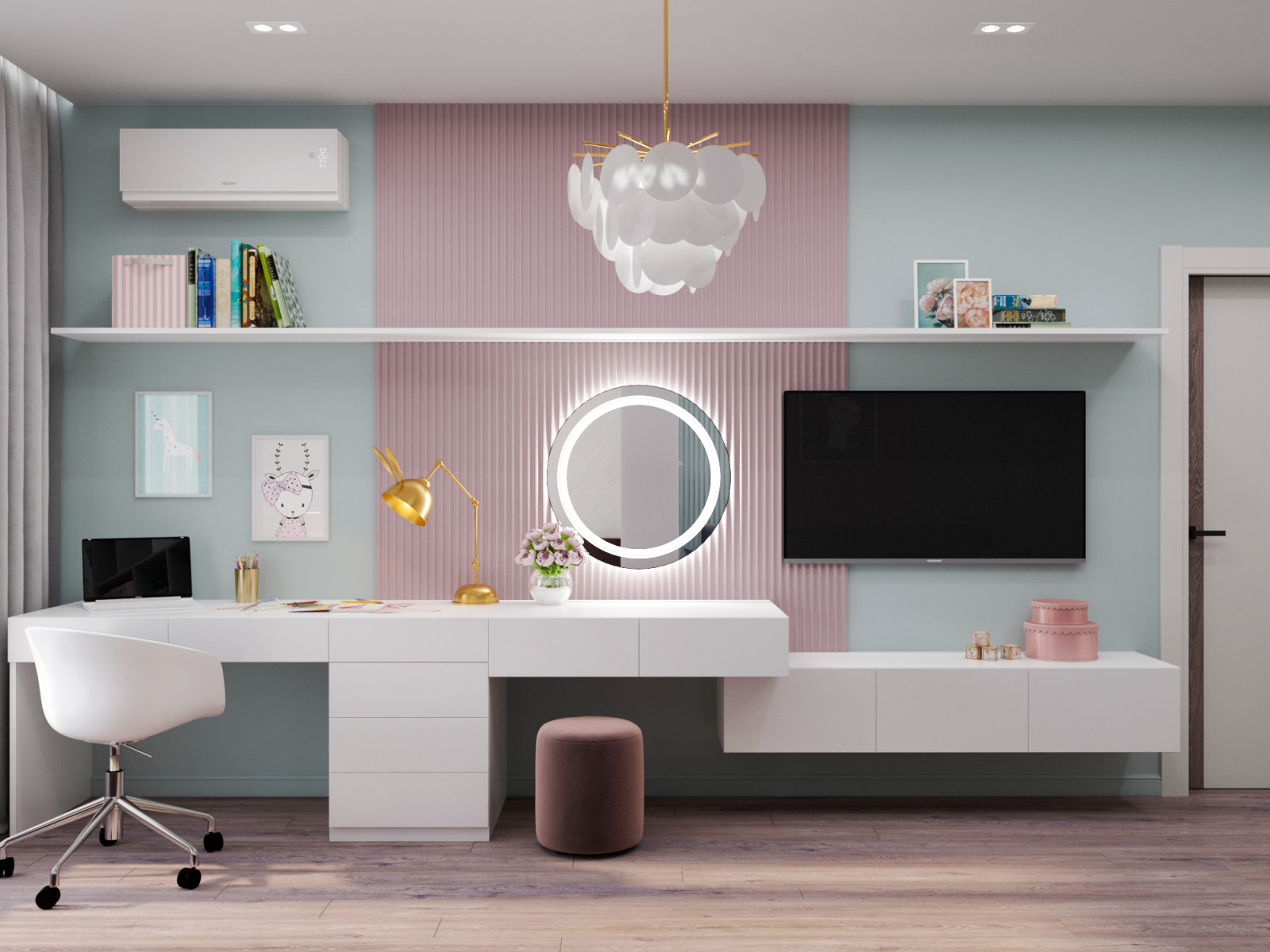 Детская для девочки в загородном доме. Кемеровская обл.