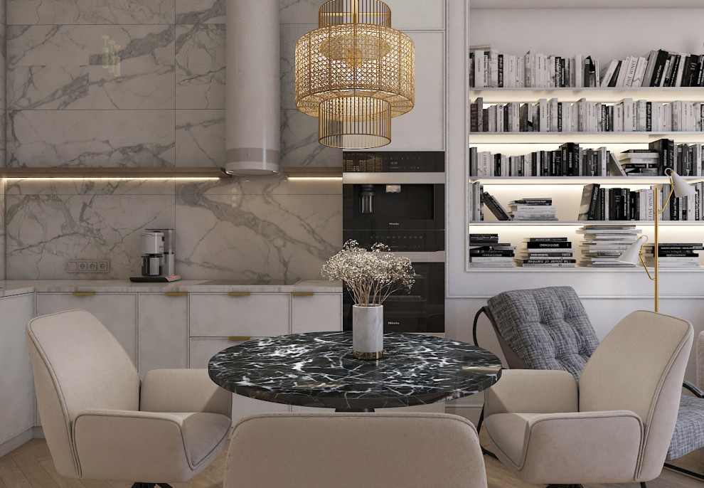 Дизайн-проект квартиры 45 м2 в стиле неоклассика