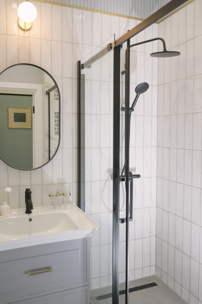 Реализация проекта в старом фонде СПб, квартира с камином.