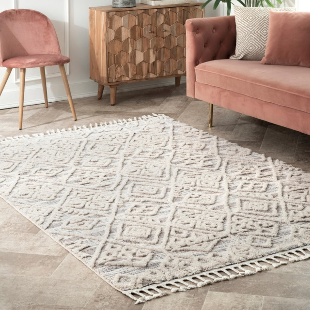 nuLOOM Benita Contemporary Shags Area Rug Scandinavian Area Rugs