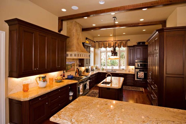 Bay Area Traditional Kitchen Design With Mahogany Custom Cabinetry