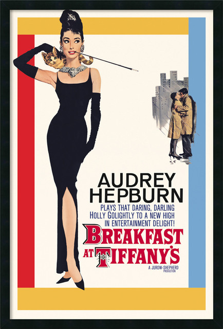 Audrey Hepburn, Breakfast at Tiffany's Framed With Gel Coated Finish