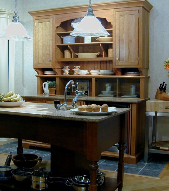 Freestanding Sink Workstation Hutch Breakfront Traditional