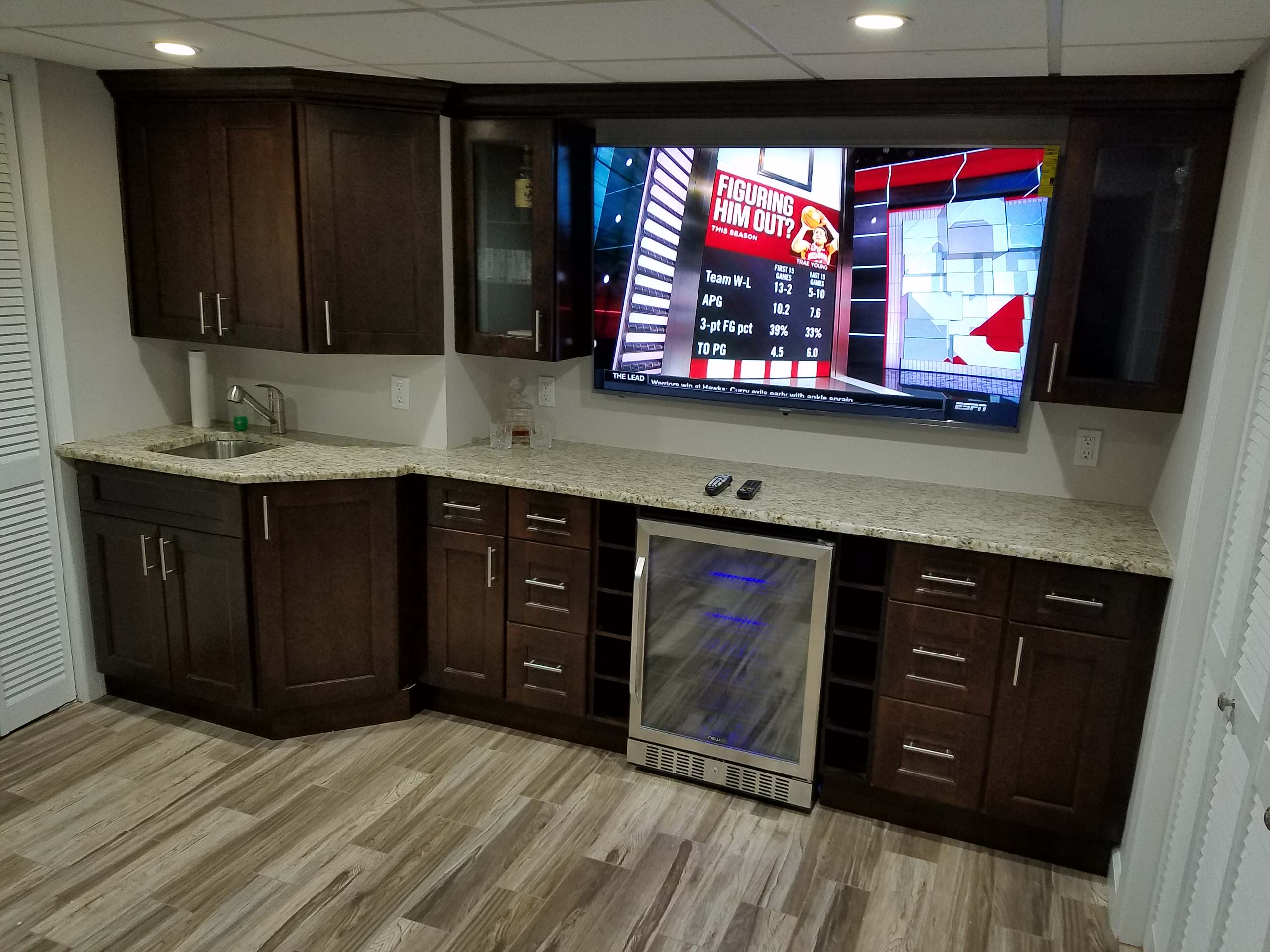Finished Basement on Mohawk Drive in Springfield, NJ
