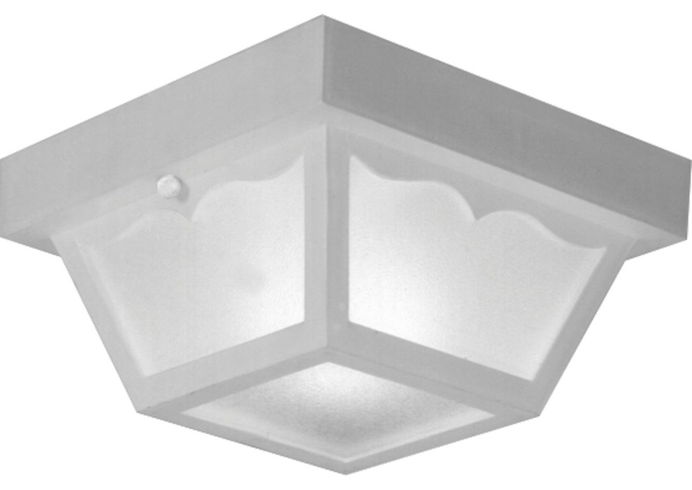 1Light CloseToCeiling Transitional Outdoor Flushmount Ceiling