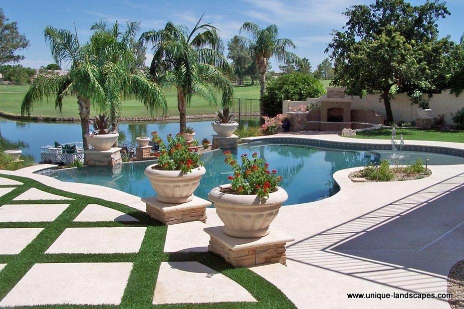 Design ideas for a mediterranean pool in Phoenix.