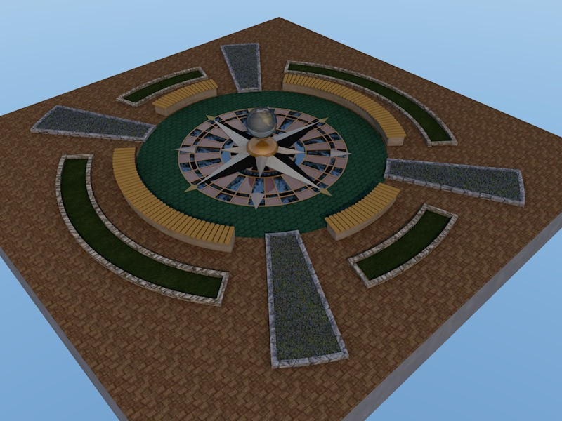 Эскиз -концепт фонтан "Роза ветров"