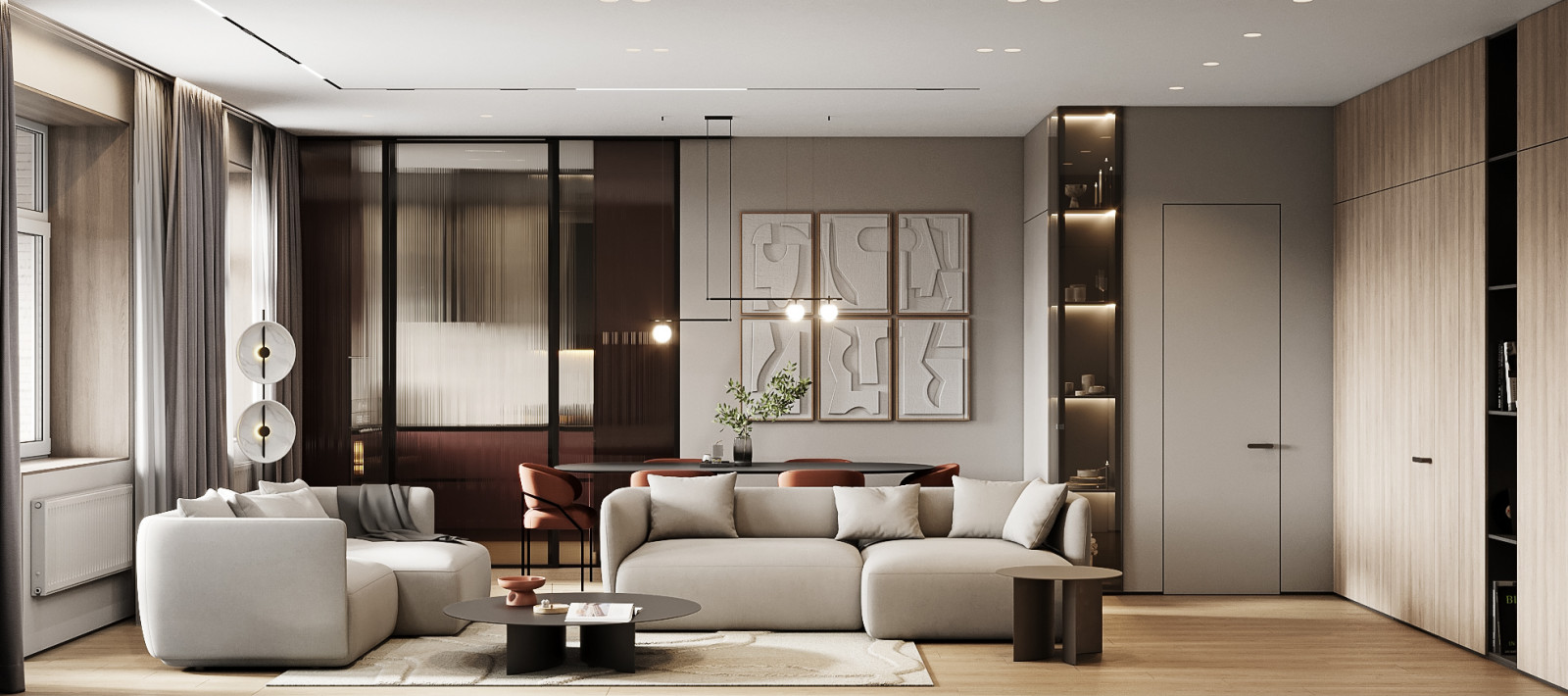 Просторная гостиная