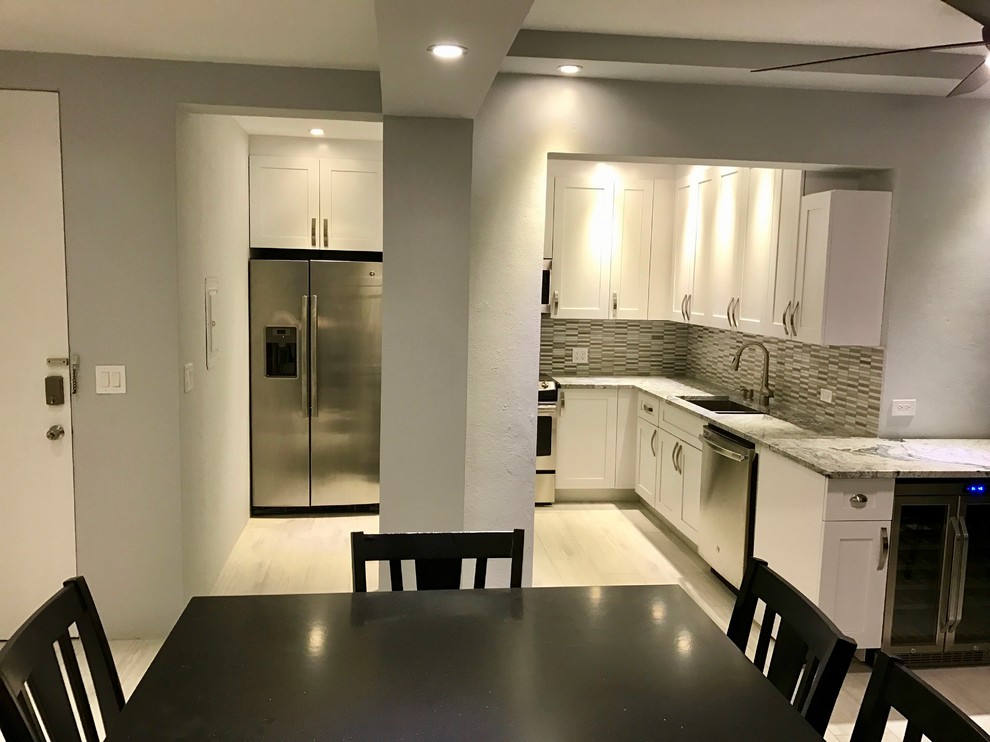 Inspiration for a transitional kitchen remodel in Miami