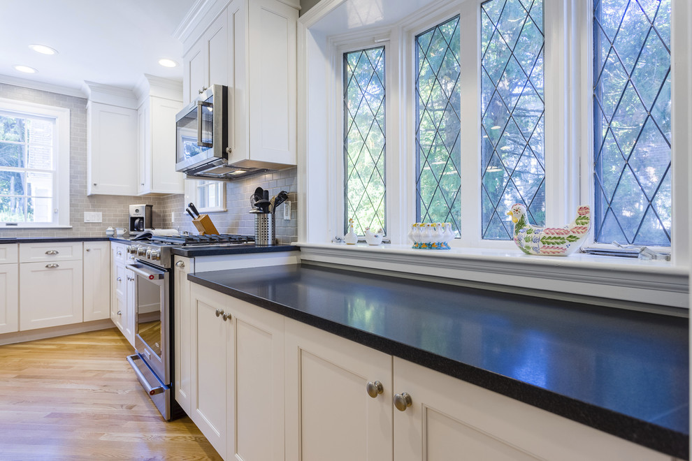 Example of a transitional kitchen design in Providence