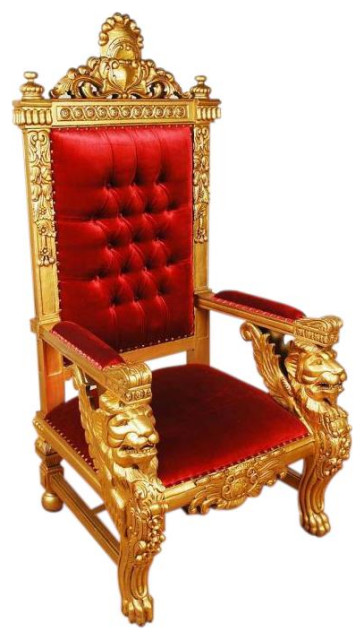 velvet throne chair