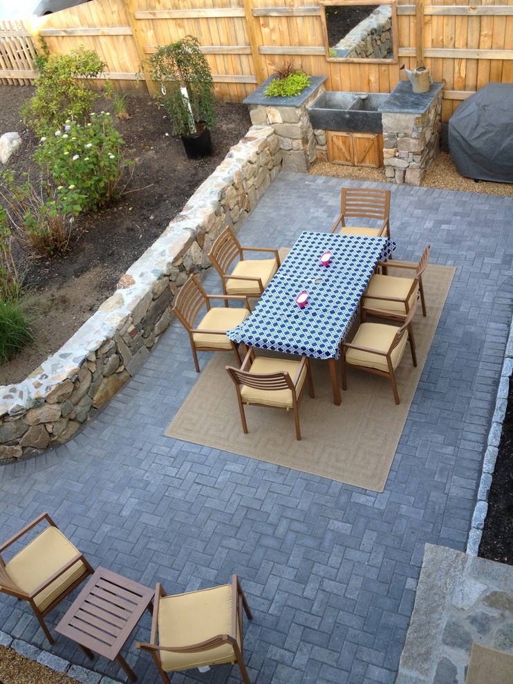 This is an example of a country patio in Boston.