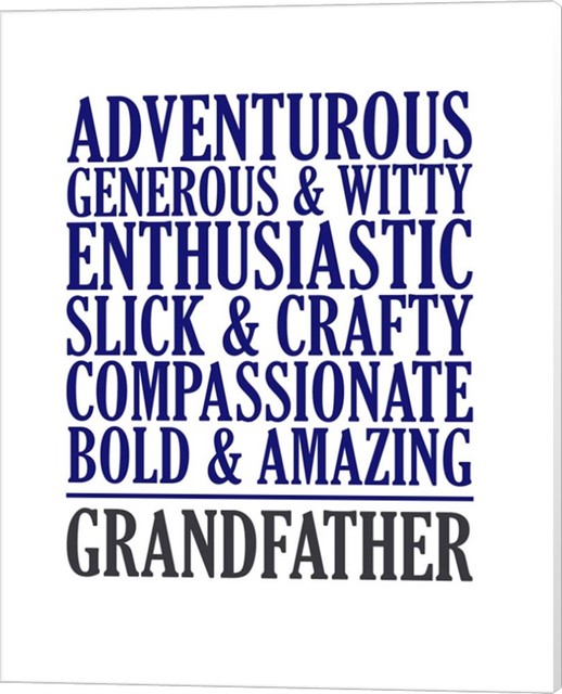 Adjectives For Grandpa Canvas Wall Art By Color Me Happy 8 X10 Contemporary Prints And Posters By Virventures