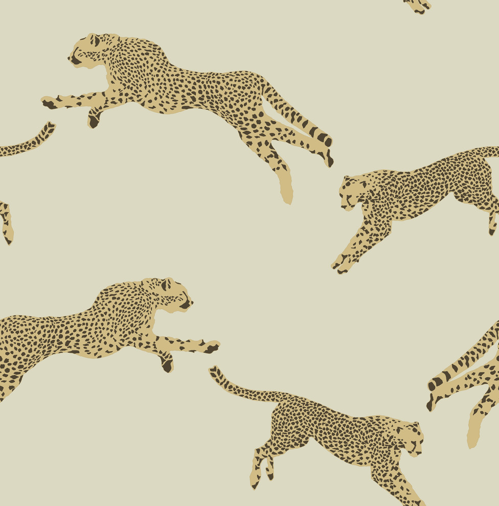 Dune Leaping Cheetah Peel and Stick Wallpaper, Bolt