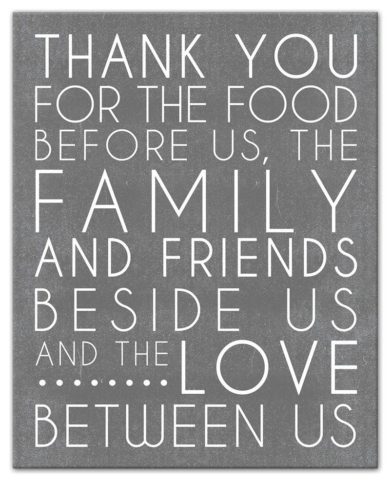 Food Blessing Prayer Gray Wall Art Contemporary Novelty Signs By Designs Direct