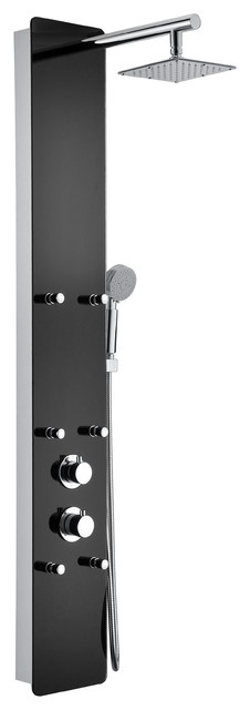 ANZZI Melody 59 in. 6-Jetted Heavy Rain Shower Panel and Spray Wand