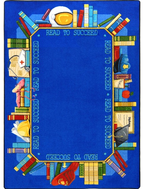 Kid Essentials Rug, Read to Succeed, 3'10"x5'4" - Contemporary - Kids