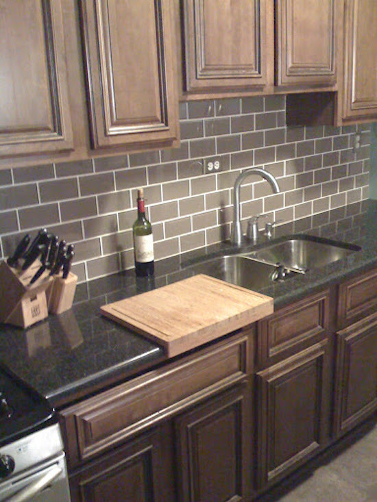 Transitional kitchen photo in DC Metro with beaded inset cabinets, dark wood cabinets and granite countertops