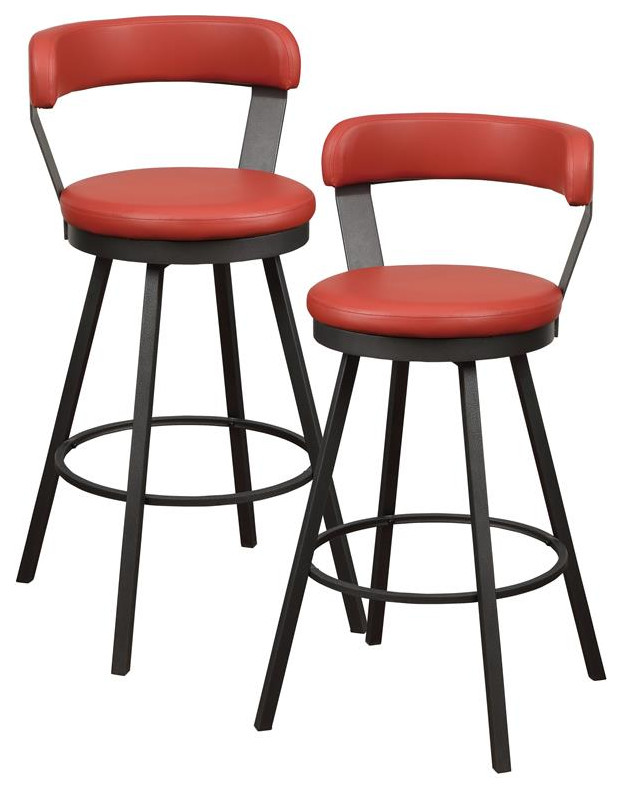 Lexicon Appert Metal Swivel Pub Height Chair in Mottled Silver/Brown