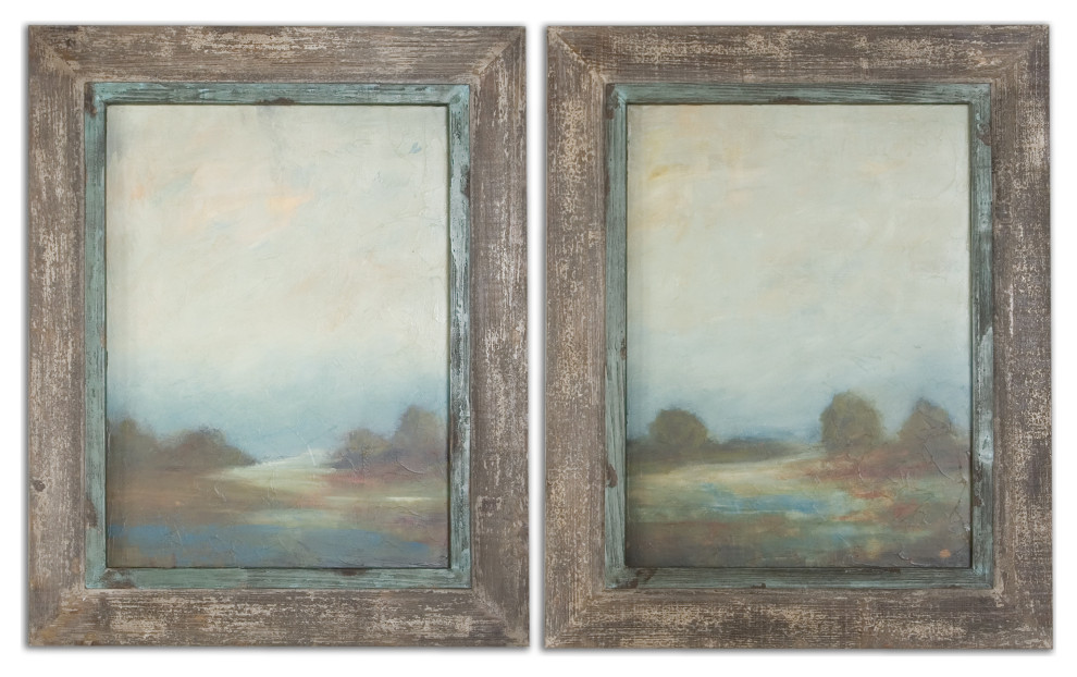 Uttermost "Morning Vistas" 2-Piece Framed Art Set, 25"x31.13"