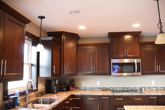 Staggered Kitchen Cabinets With Hidden Pantry Modern Minneapolis   Home Design 