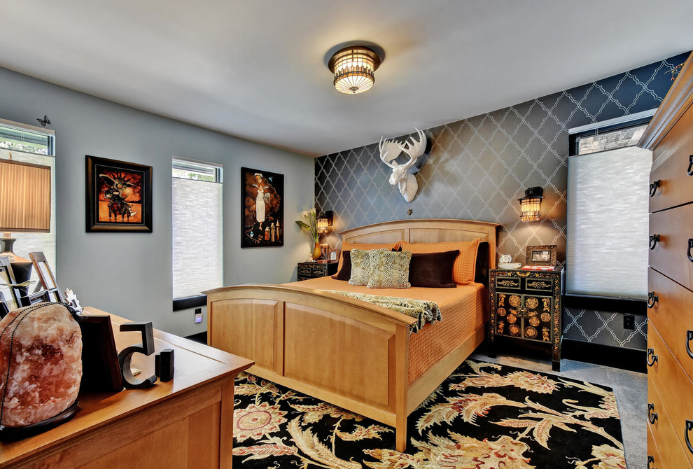 Inspiration for a transitional bedroom remodel in Austin