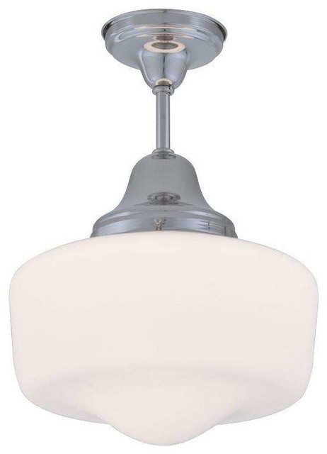 Dvi Lighting Dvp7511 Schoolhouse Semi Flush Mount Contemporary Dvi Lighting Dvp7511ch Schoolhouse Semi Flush Mount Chrome