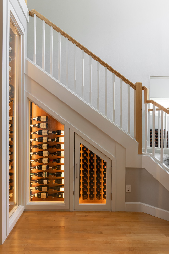 Inspiration for a transitional wine cellar remodel in Portland