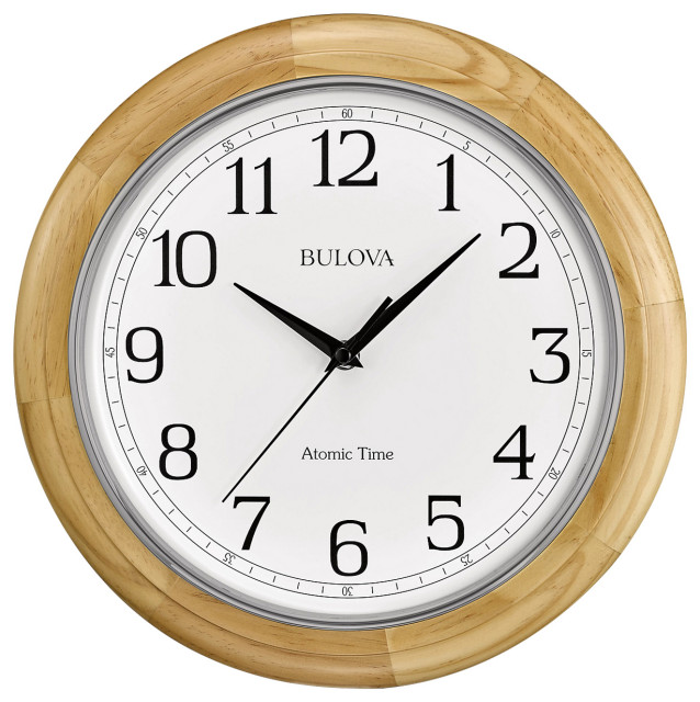 Bulova Atomic Time 3 Radio Controlled Wall Clock Traditional Wall